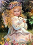Little Angel Girl with Rabbit